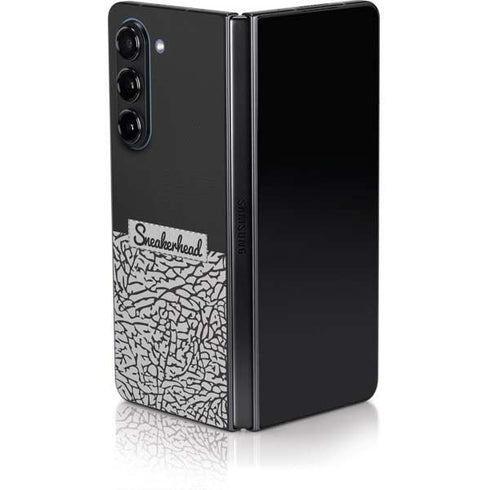 Elephant Print Sneakerhead Black Galaxy Z Fold5 5G Skin